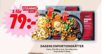 ICA Maxi Findus färdigrätter erbjuda