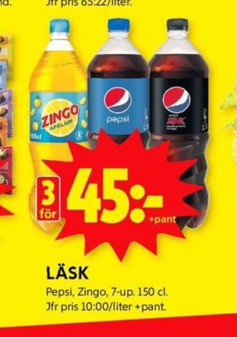 ICA Kvantum Pepsi läskedryck erbjuda