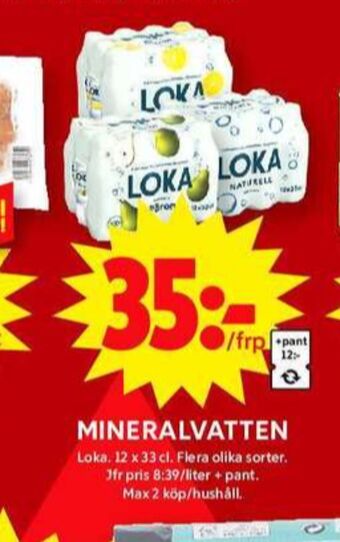 ICA Maxi Päron mineralvatten erbjuda