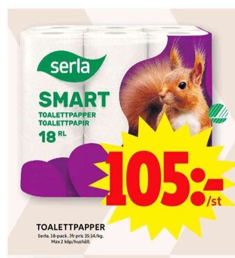 ICA Maxi Smart toalettpapper erbjuda