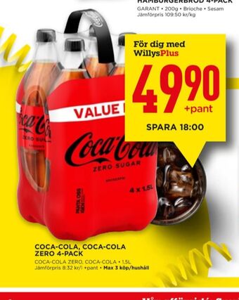 Willys Coca cola läskedryck erbjuda