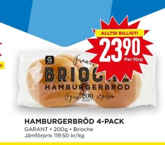 Willys Hemma Brioche hamburgerbröd erbjuda