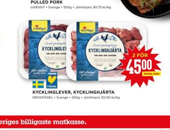 Willys Kronfågel kycklinglever erbjuda