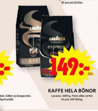 ICA Maxi Espresso barista kaffebönor erbjuda