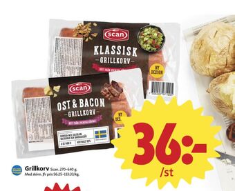 ICA Nära Scan grillkorv erbjuda