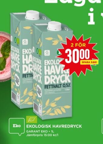 Willys Garant havredryck erbjuda