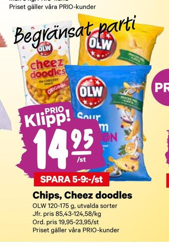City Gross Chips, cheez doodles erbjuda