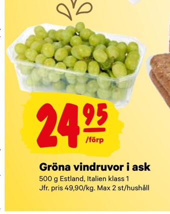 City Gross Gröna vindruvor i ask erbjuda