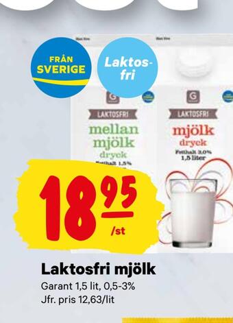 City Gross Laktosfri mjölk erbjuda