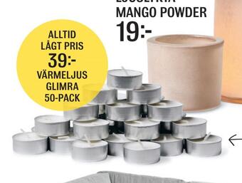 Mio Värmeljus glimra 50-pack erbjuda