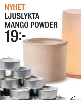 Mio Ljuslykta mango powder erbjuda