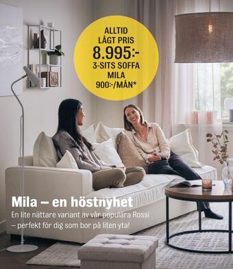 Mio 3-sits soffa mila erbjuda