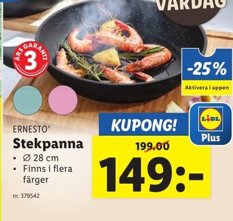 Lidl ERNESTOⓇ Stekpanna erbjuda