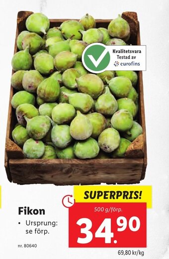 Lidl Fikon erbjuda