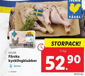Lidl GYLLDA Färska kycklingklubbor erbjuda