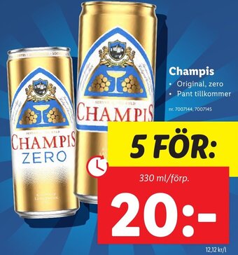 Lidl Champis erbjuda