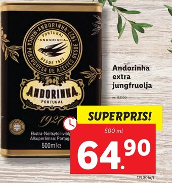 Andorinha extra jungfruolja