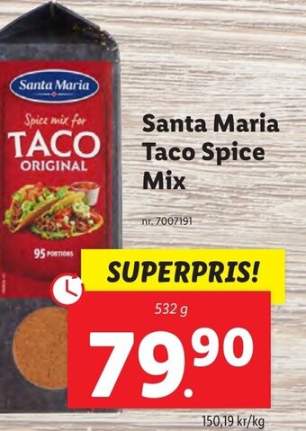 Lidl Santa Maria Taco Spice Mix erbjuda
