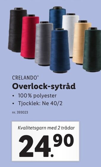 Lidl CRELANDO Overlock-sytråd erbjuda