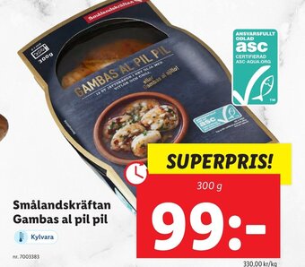 Lidl Smålandskräftan Gambas al pil pil erbjuda