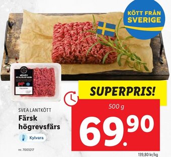 Lidl SVEA LANTKÖTT Färsk högrevsfärs erbjuda
