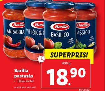 Lidl Barilla pastasås erbjuda