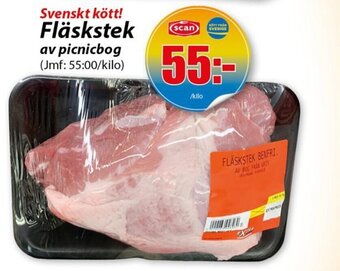 Extra Mjällby Stormarknad Svenskt kött! Fläskstek av picnicbog erbjuda