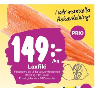City Gross Falkenberg seafood laxfilé erbjuda