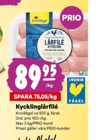 City Gross Kronfågel kycklinglårfile erbjuda