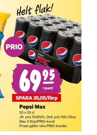 City Gross Pepsi max läskedryck erbjuda