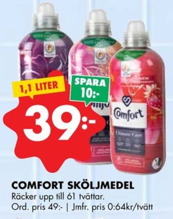 ÖoB Comfort sköljmedel erbjuda