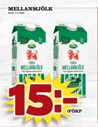 Matdax Arla mellanmjölk erbjuda