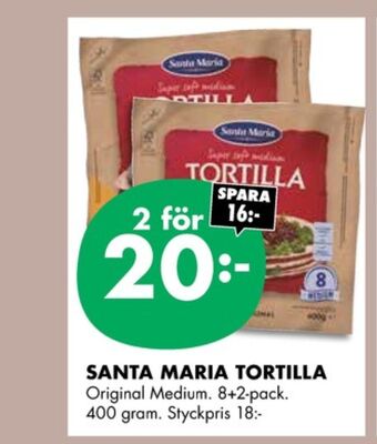 ÖoB Santa maria tortillas erbjuda