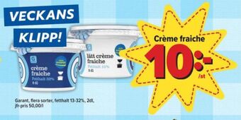 Östenssons Garant crème fraiche erbjuda