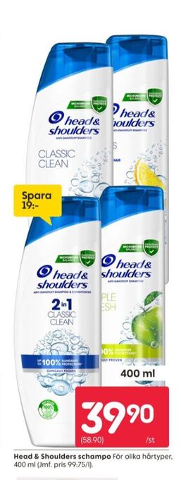 Rusta Head&shoulders shampoo erbjuda