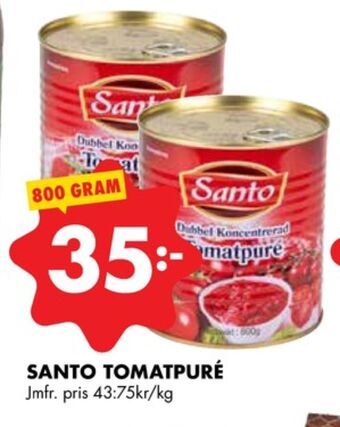 ÖoB Santo tomatpuré erbjuda