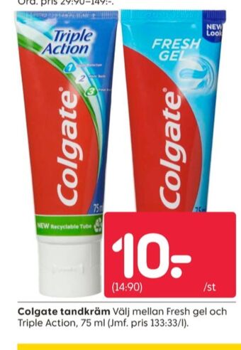 Rusta Colgate tandkräm erbjuda