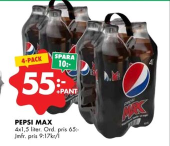 ÖoB Pepsi max läskedryck erbjuda