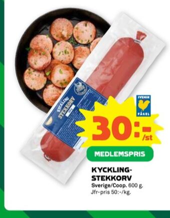 Stora Coop Coop kyckling stekkorv erbjuda