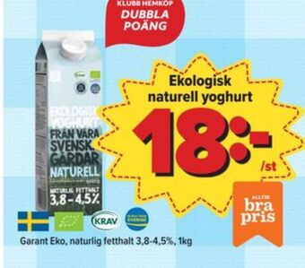 Östenssons Garant yoghurt erbjuda