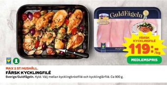 Coop Guldfågeln kycklingbröstfilé erbjuda