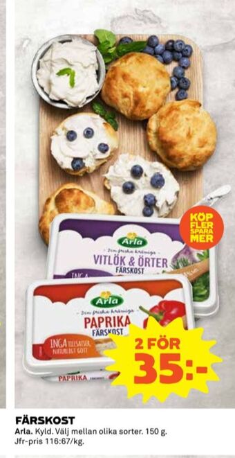 Coop Arla färskost erbjuda