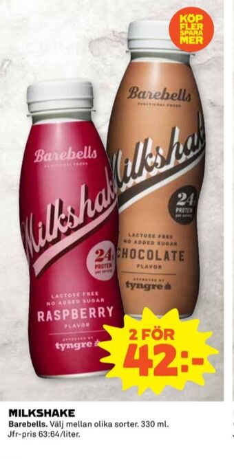 Barebells milk shake