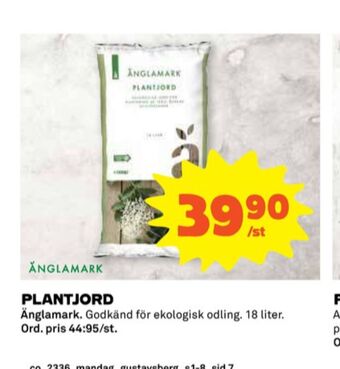 Coop Änglamark plantjord erbjuda