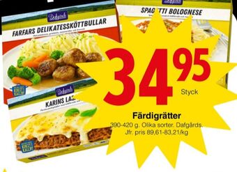 Matöppet Dafgårds färdigrätter erbjuda