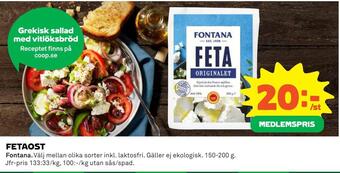 Coop Konsum Fetaost erbjuda