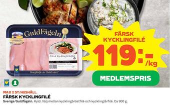Coop Konsum Färsk kycklingfilé erbjuda