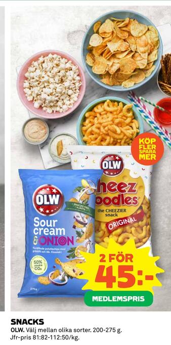 Coop Konsum Snacks erbjuda