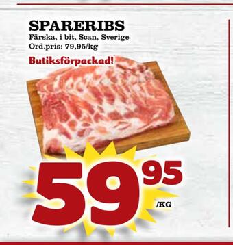 Supergrossen Spareribs erbjuda