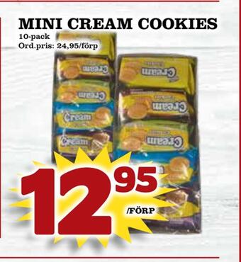 Supergrossen Mini cream cookies erbjuda